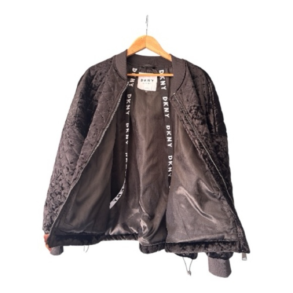 🖤 DKNY Sport Quilted Velvet Bomber Jacket Sz L NWOT🖤 - Picture 4 of 10